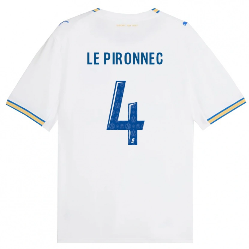 DanxenメンズKélian Le Pironnec#4ドジャーブルー 白ホームシャツ2026/27ジャージーユニフォーム