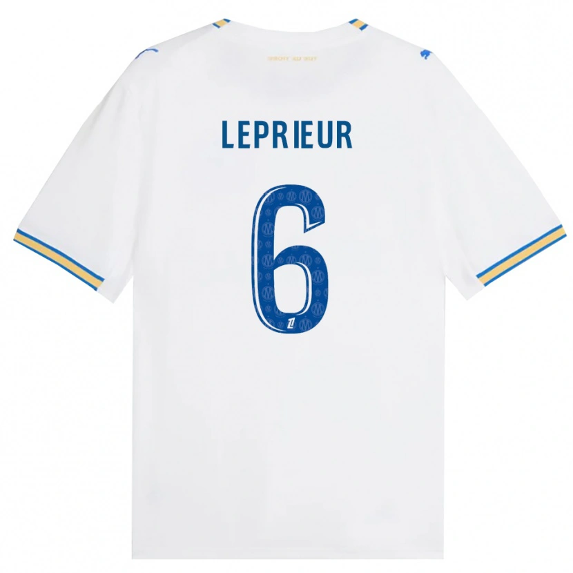 DanxenメンズEliott Leprieur#6ドジャーブルー 白ホームシャツ2026/27ジャージーユニフォーム