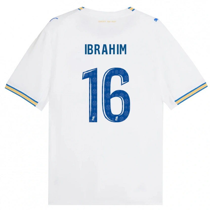 DanxenメンズAyman Ibrahim#16ドジャーブルー 白ホームシャツ2026/27ジャージーユニフォーム