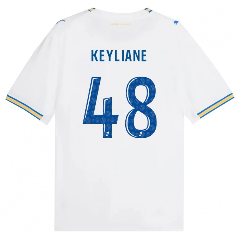 DanxenメンズKeyliane Abdallah#48ドジャーブルー 白ホームシャツ2026/27ジャージーユニフォーム