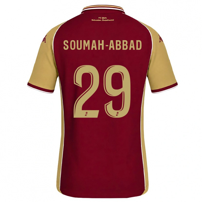 DanxenメンズÉdouard Soumah-Abbad#29ゴールデンロッド ダークレッドホームシャツ2026/27ジャージーユニフォーム