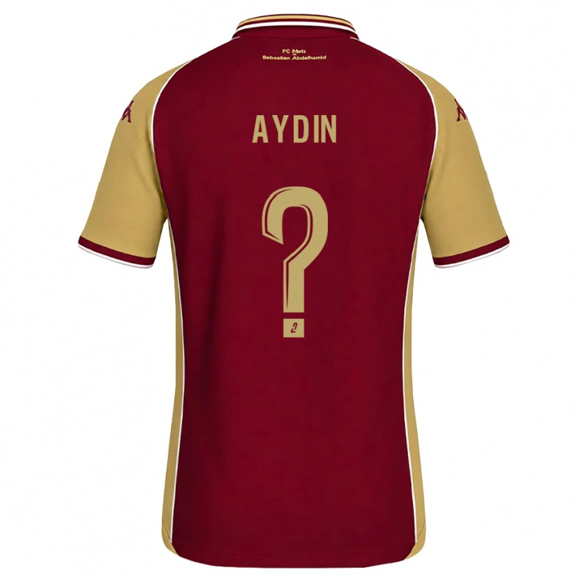 DanxenメンズOguzhan Aydin#0ゴールデンロッド ダークレッドホームシャツ2026/27ジャージーユニフォーム