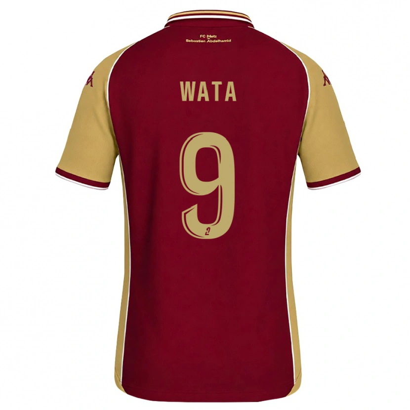 DanxenメンズXavier Wata#9ゴールデンロッド ダークレッドホームシャツ2026/27ジャージーユニフォーム