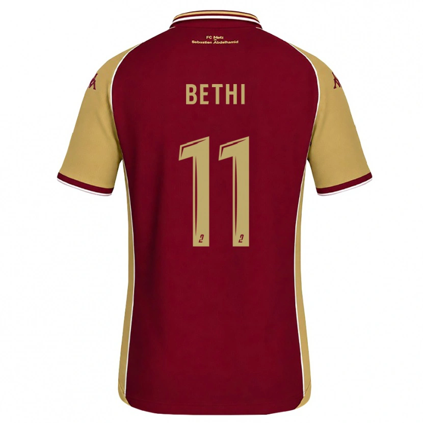 DanxenメンズMélissa Bethi#11ゴールデンロッド ダークレッドホームシャツ2026/27ジャージーユニフォーム