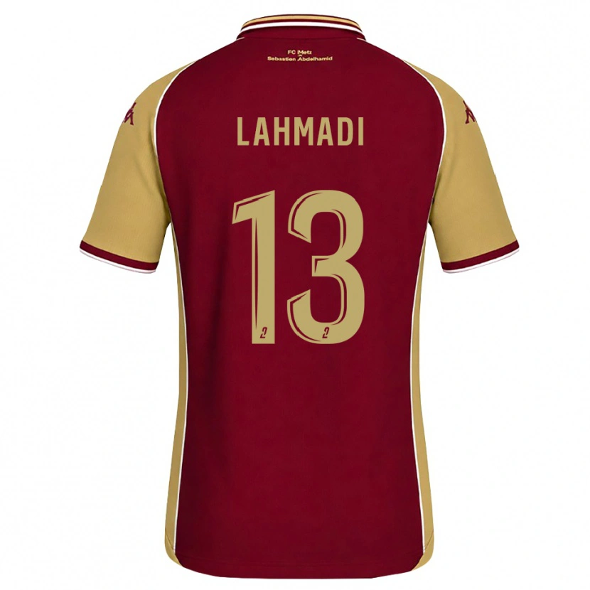 DanxenメンズMehdi Lahmadi#13ゴールデンロッド ダークレッドホームシャツ2026/27ジャージーユニフォーム