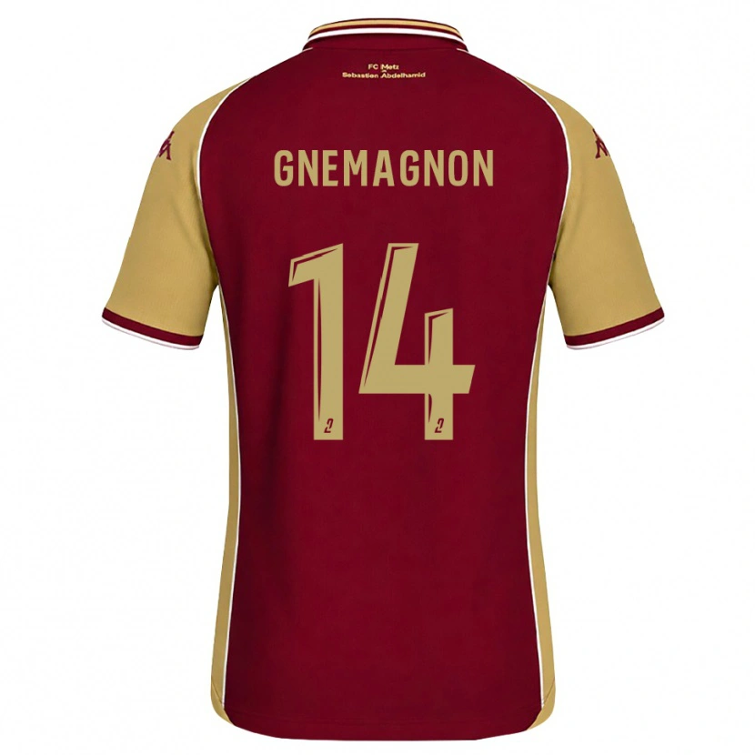 DanxenメンズMahi Gnemagnon#14ゴールデンロッド ダークレッドホームシャツ2026/27ジャージーユニフォーム