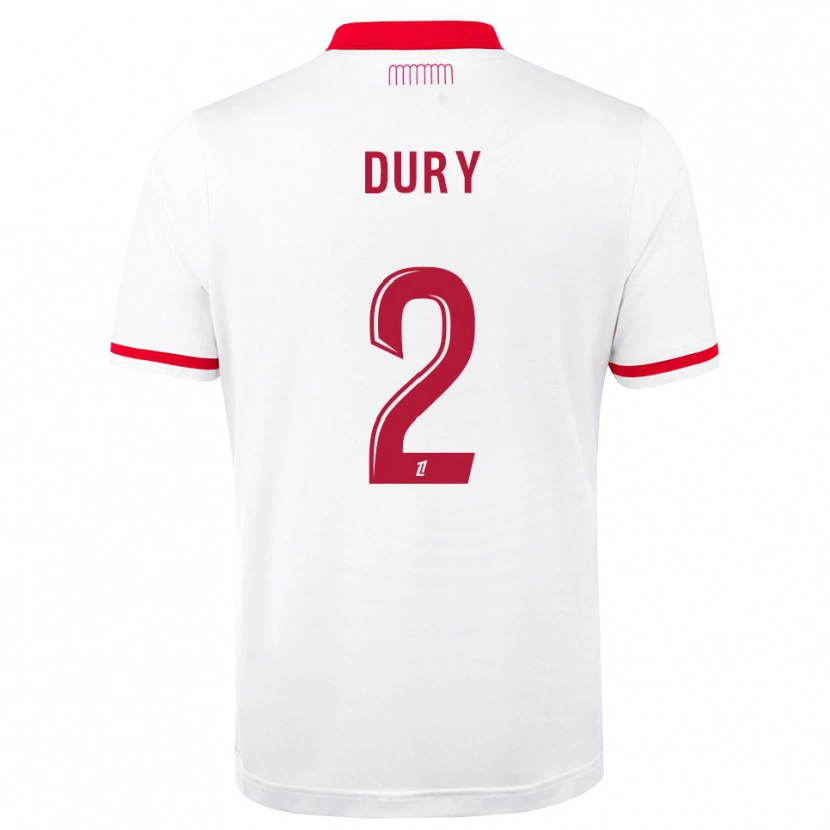 DanxenメンズEloan Dury#2赤 白ホームシャツ2026/27ジャージーユニフォーム
