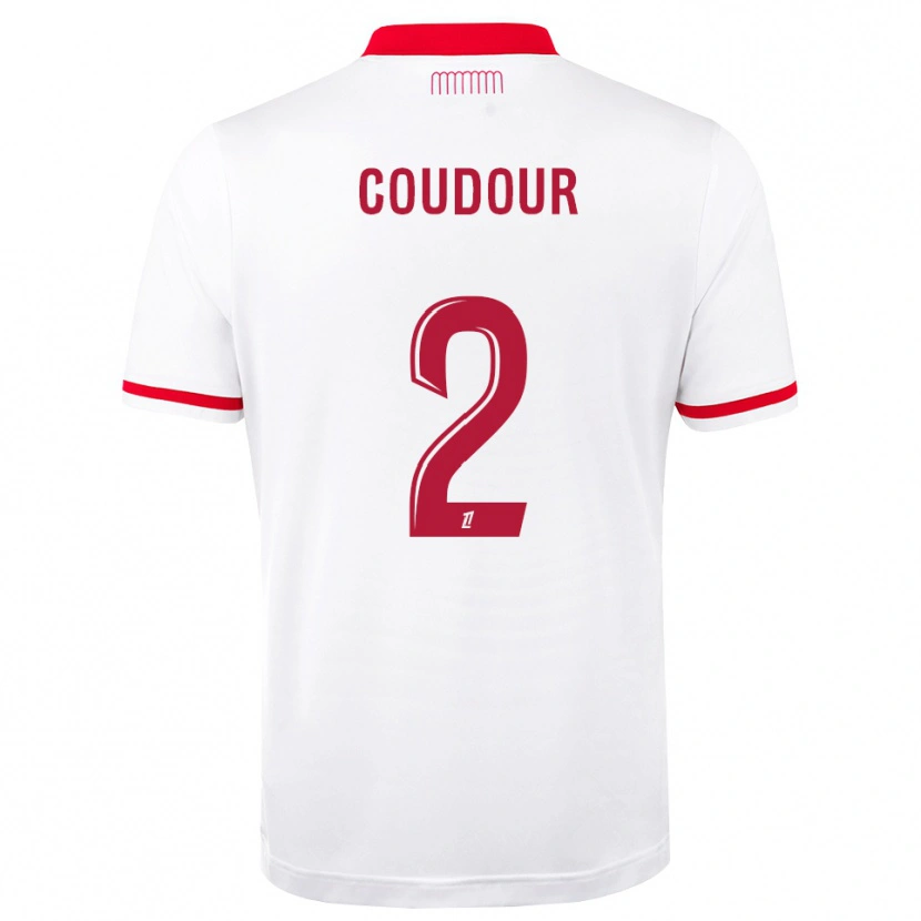 DanxenメンズMathis Coudour#2赤 白ホームシャツ2026/27ジャージーユニフォーム