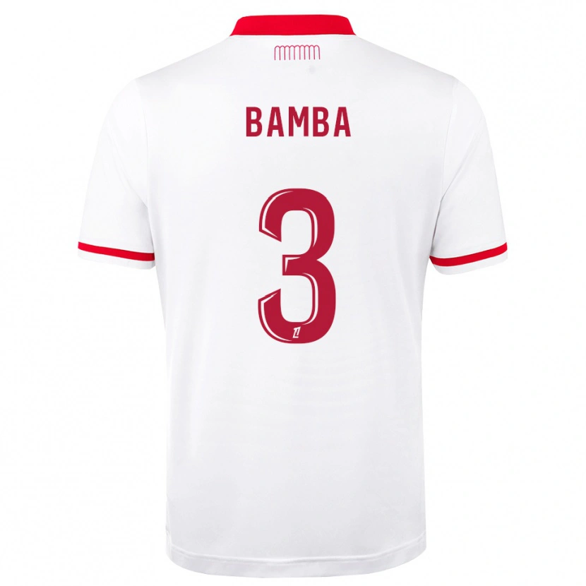 DanxenメンズIsmaïl Bamba#3赤 白ホームシャツ2026/27ジャージーユニフォーム