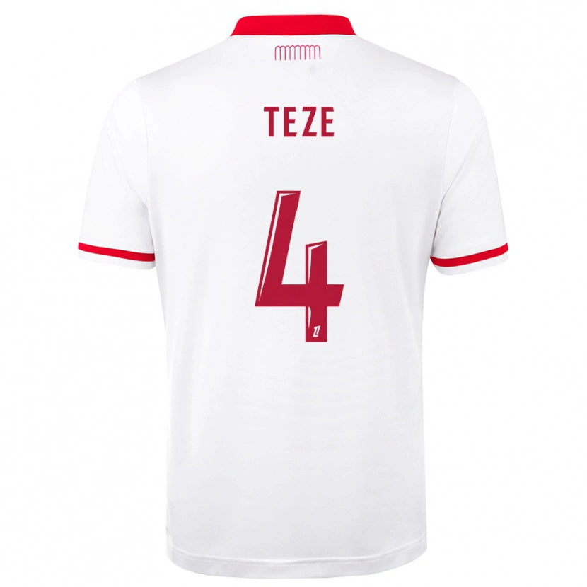 Danxenメンズジョルダン・ティーゼ#4赤 白ホームシャツ2026/27ジャージーユニフォーム