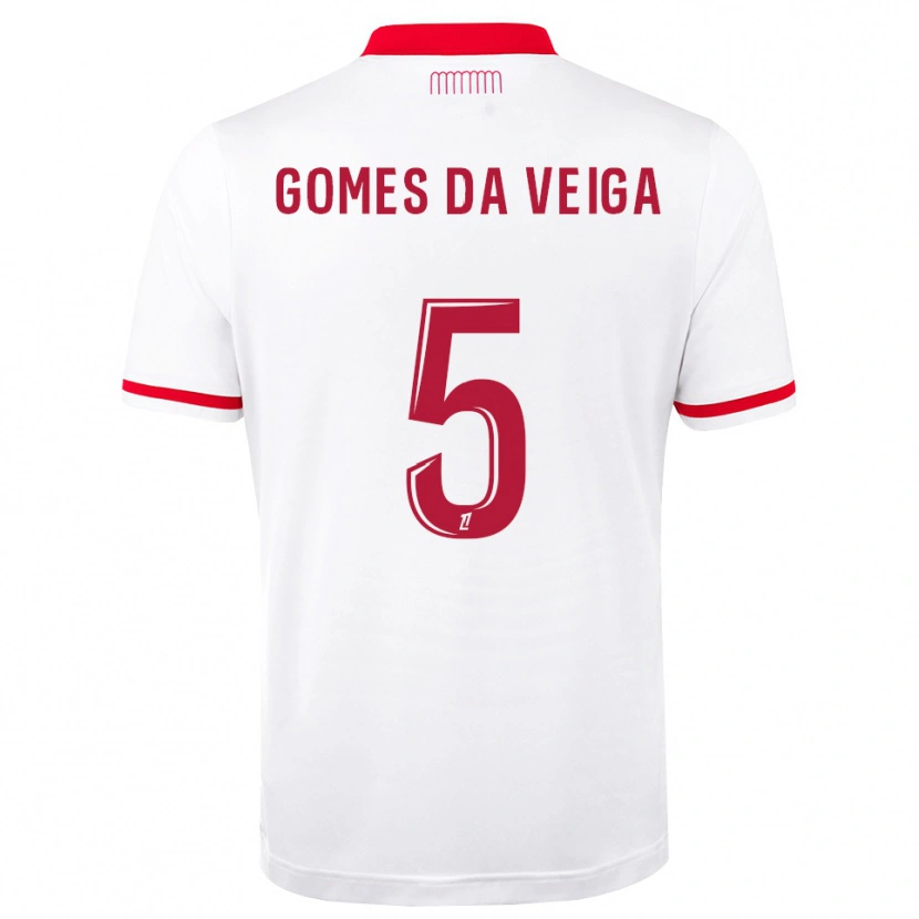 DanxenメンズMelvin Gomes#5赤 白ホームシャツ2026/27ジャージーユニフォーム