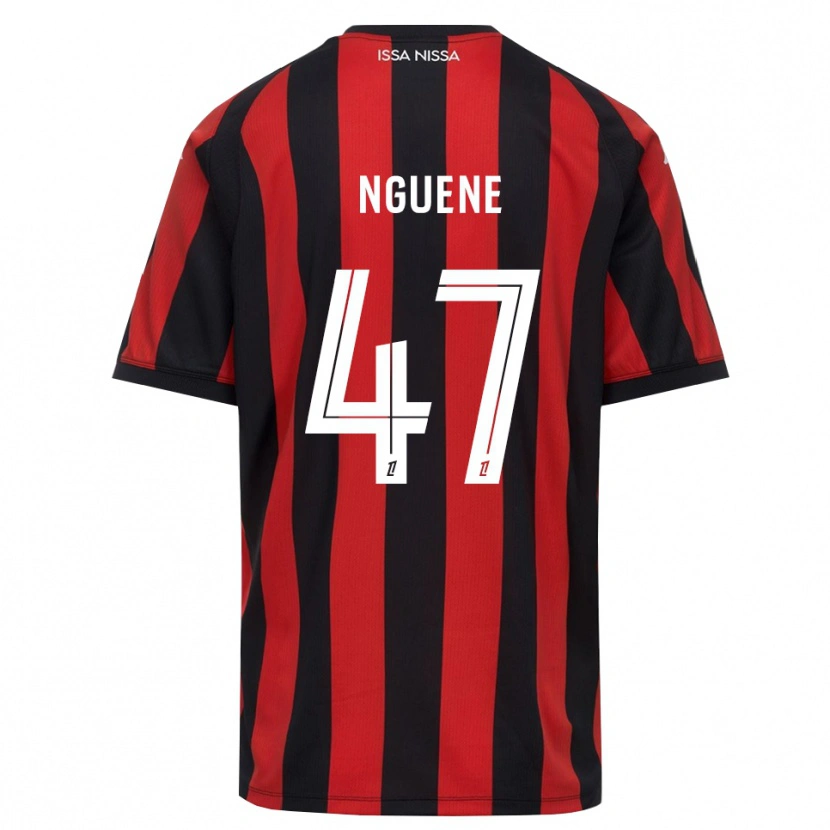 DanxenメンズBernard Nguene#47赤 黒 白ホームシャツ2026/27ジャージーユニフォーム