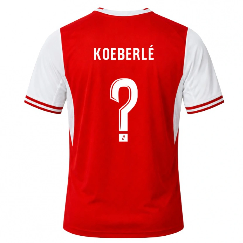DanxenメンズSamuel Koeberlé#0赤 白ホームシャツ2026/27ジャージーユニフォーム