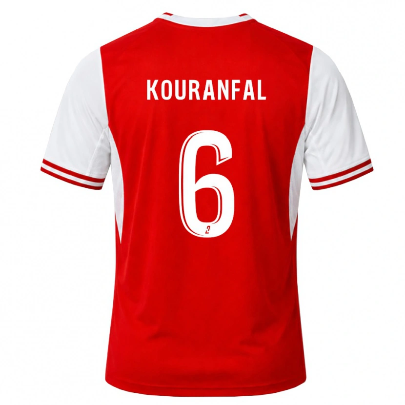 DanxenメンズChamsedin Kouranfal#6赤 白ホームシャツ2026/27ジャージーユニフォーム