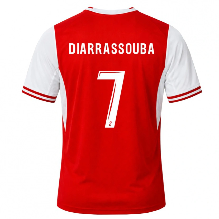 DanxenメンズTidiane Diarrassouba#7赤 白ホームシャツ2026/27ジャージーユニフォーム