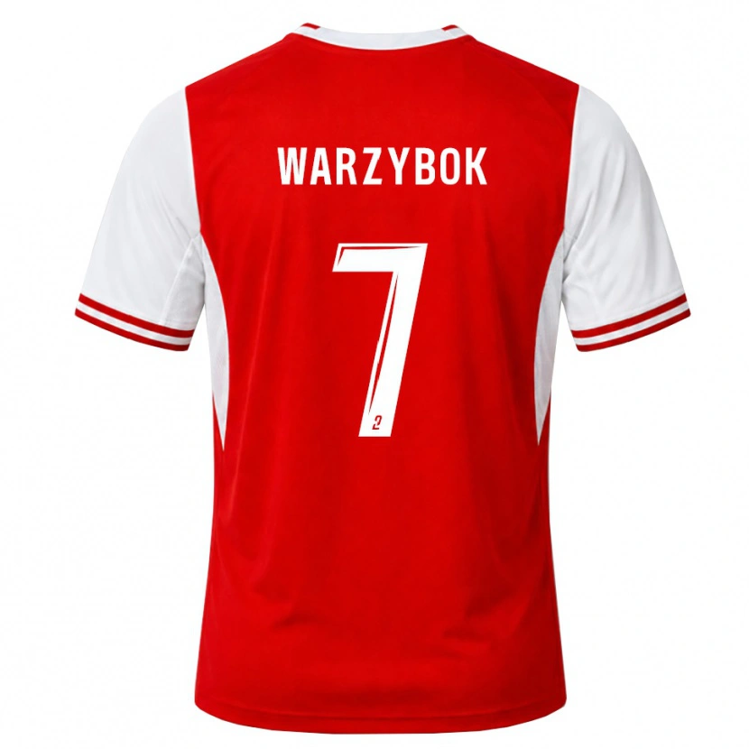 DanxenメンズOlivier Warzybok#7赤 白ホームシャツ2026/27ジャージーユニフォーム
