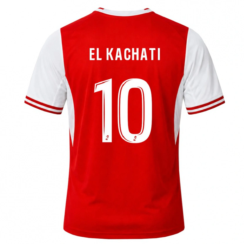 DanxenメンズYoussef El Kachati#10赤 白ホームシャツ2026/27ジャージーユニフォーム