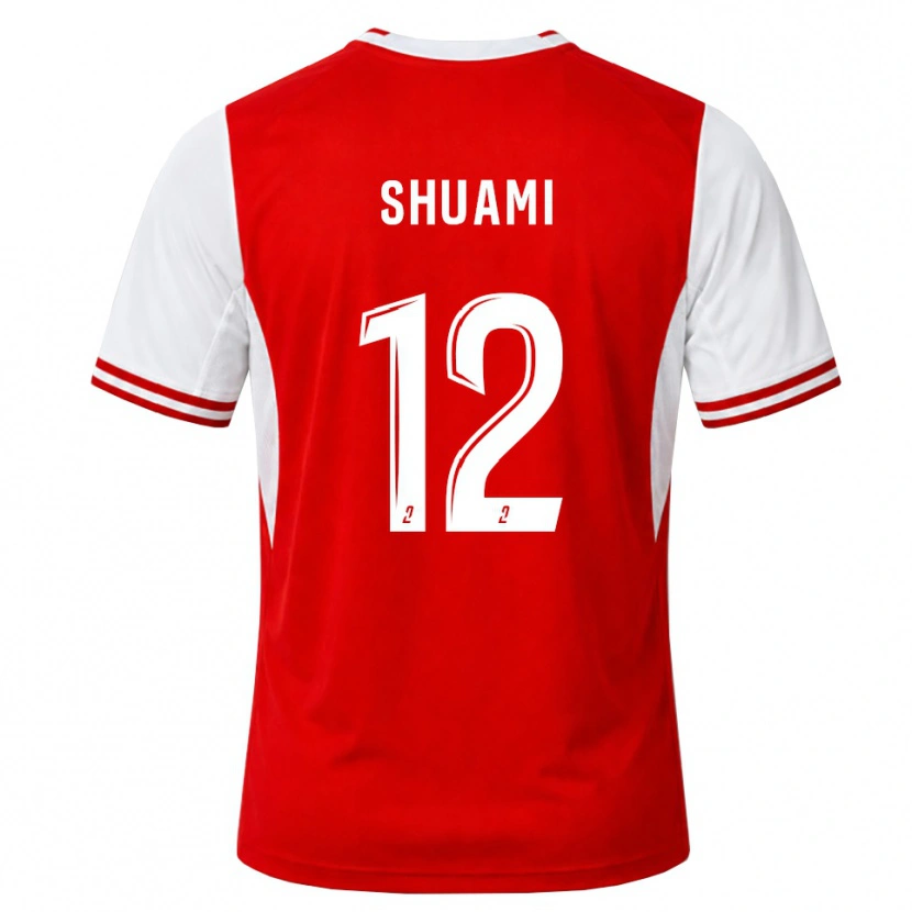 DanxenメンズLenny-Calvin Shuami#12赤 白ホームシャツ2026/27ジャージーユニフォーム