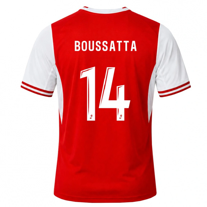 DanxenメンズNaïl Boussatta#14赤 白ホームシャツ2026/27ジャージーユニフォーム