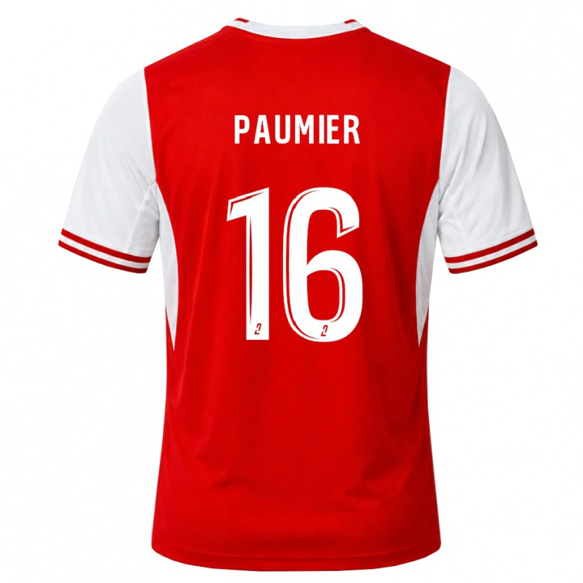 DanxenメンズMattéo Paumier#16赤 白ホームシャツ2026/27ジャージーユニフォーム