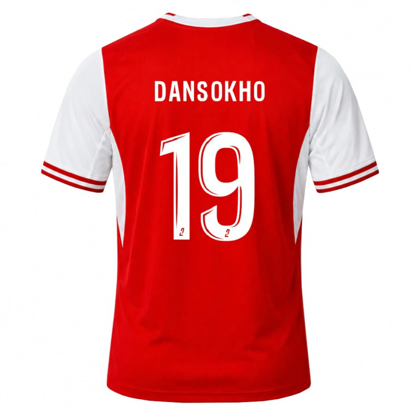 DanxenメンズAnsoumana Dansokho#19赤 白ホームシャツ2026/27ジャージーユニフォーム