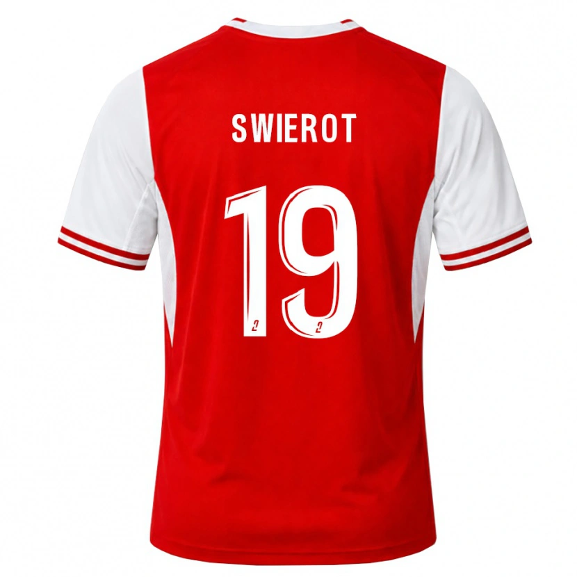 DanxenメンズJulie Swierot#19赤 白ホームシャツ2026/27ジャージーユニフォーム
