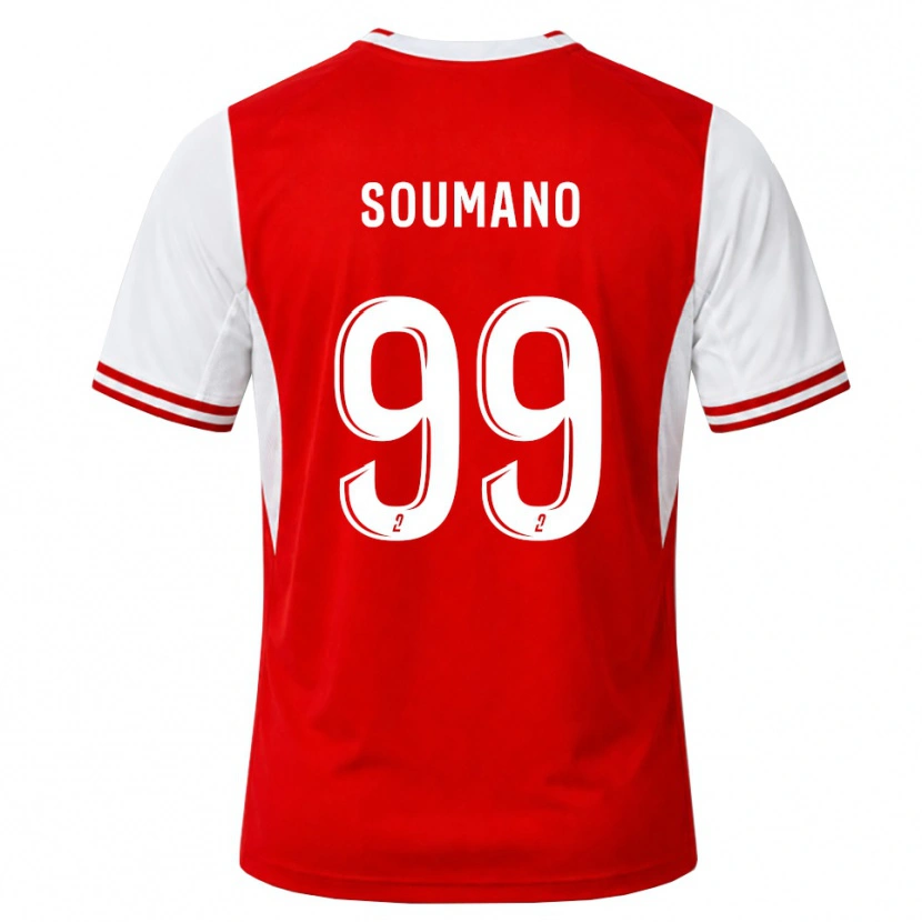 DanxenメンズSambou Soumano#99赤 白ホームシャツ2026/27ジャージーユニフォーム
