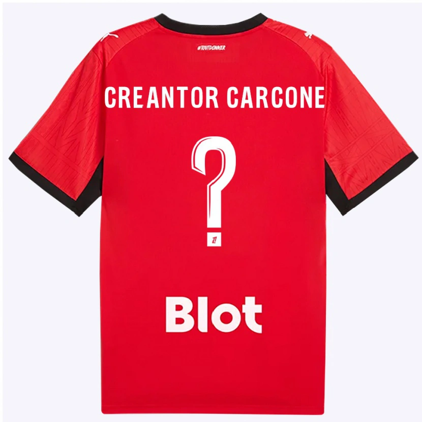 DanxenメンズMarlon Creantor Carcone#0赤 黒 白ホームシャツ2026/27ジャージーユニフォーム
