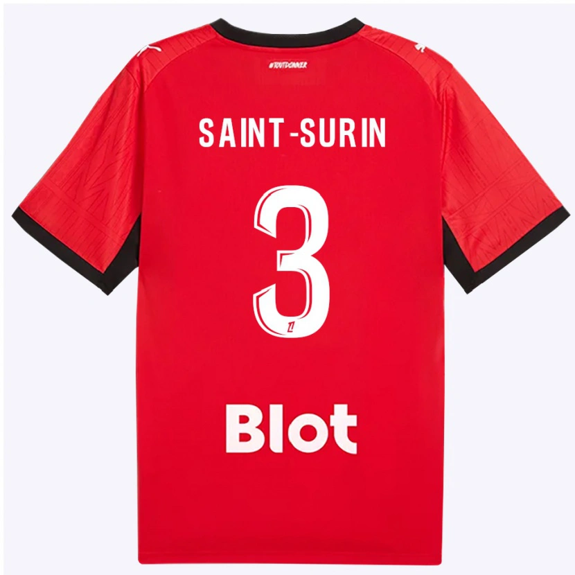 DanxenメンズRio Saint-Surin#3赤 黒 白ホームシャツ2026/27ジャージーユニフォーム