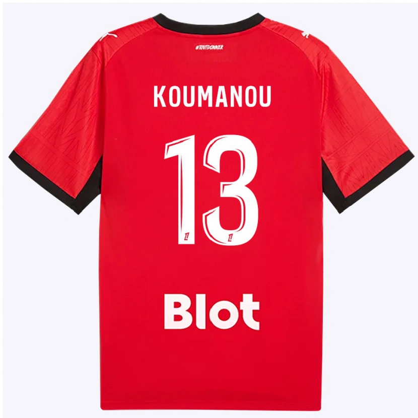 DanxenメンズNoa Koumanou#13赤 黒 白ホームシャツ2026/27ジャージーユニフォーム