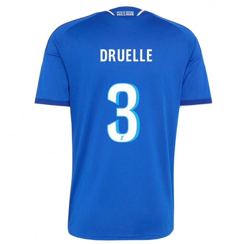 DanxenメンズRobin Druelle#3ロイヤルブルー 白ホームシャツ2026/27ジャージーユニフォーム