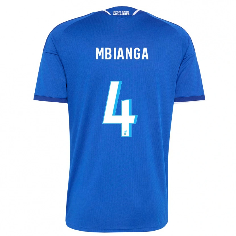 DanxenメンズYvan Mbianga#4ロイヤルブルー 白ホームシャツ2026/27ジャージーユニフォーム