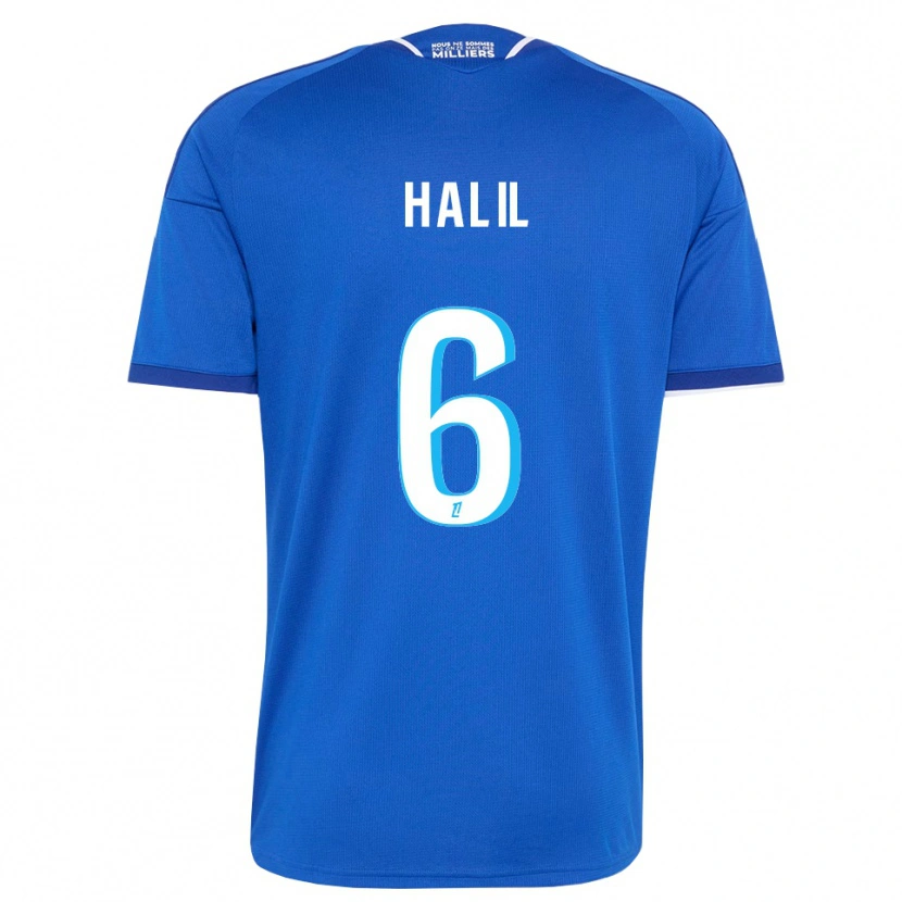 DanxenメンズFouad Halil#6ロイヤルブルー 白ホームシャツ2026/27ジャージーユニフォーム