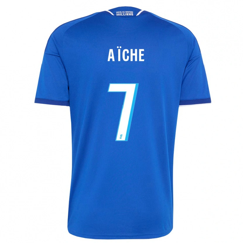 DanxenメンズYassine Aïche#7ロイヤルブルー 白ホームシャツ2026/27ジャージーユニフォーム