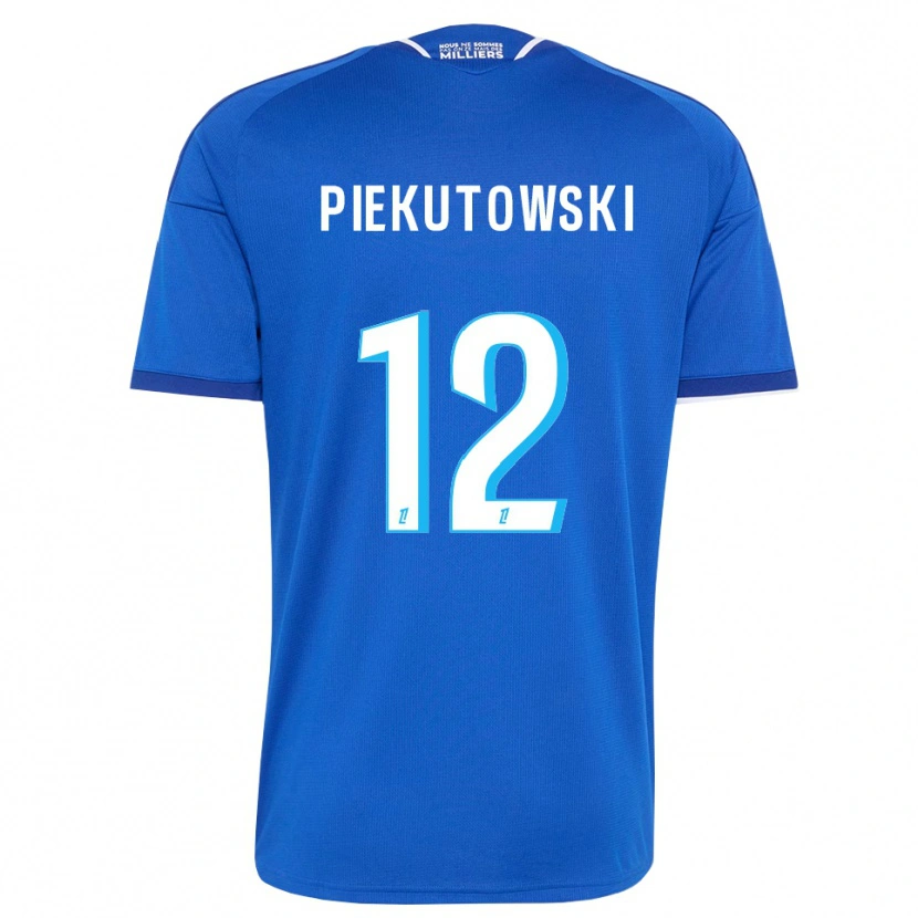 DanxenメンズMilosz Piekutowski#12ロイヤルブルー 白ホームシャツ2026/27ジャージーユニフォーム
