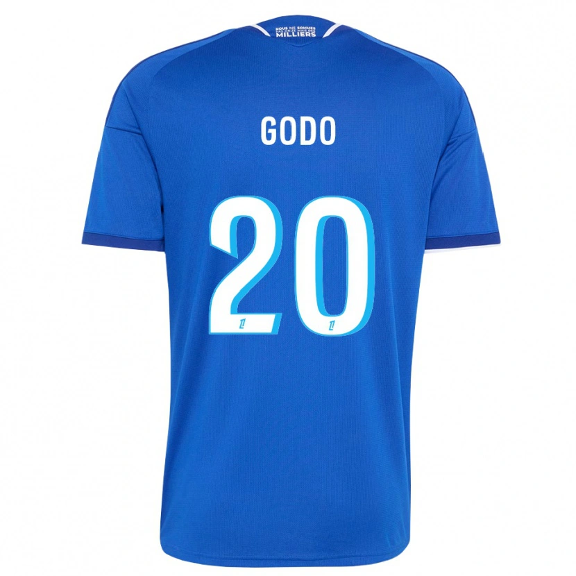 DanxenメンズMartial Godo#20ロイヤルブルー 白ホームシャツ2026/27ジャージーユニフォーム