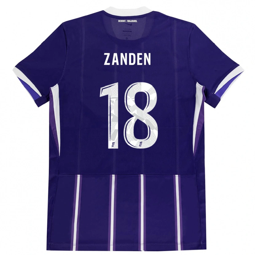 Danxenメンズオリバー・ザンデン#18紫 白ホームシャツ2026/27ジャージーユニフォーム
