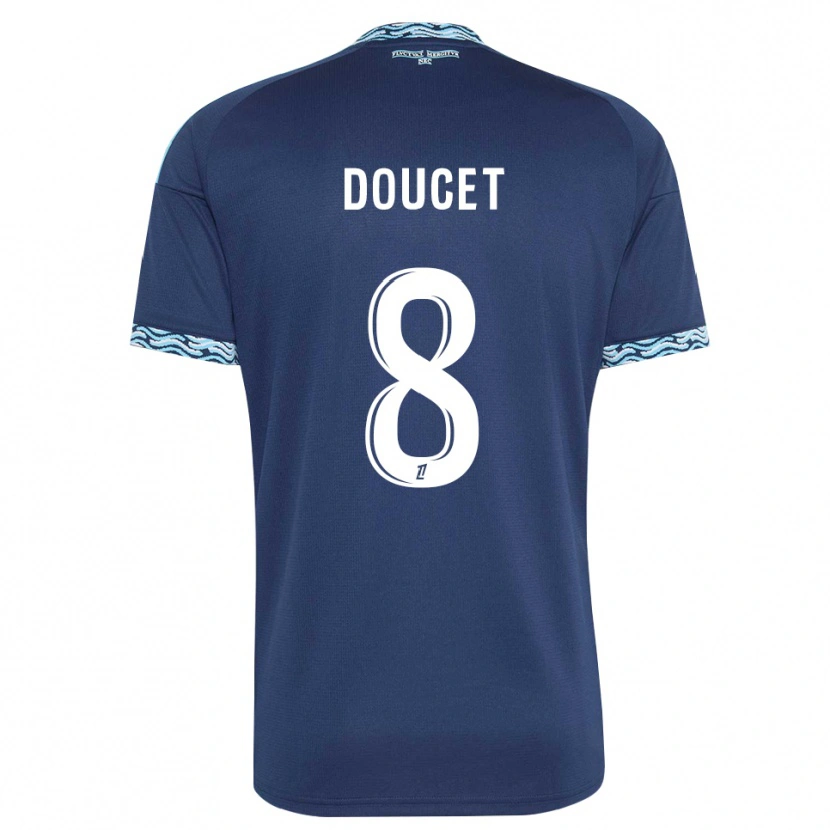 DanxenメンズLohann Doucet#8スティールブルー 白ホームシャツ2026/27ジャージーユニフォーム