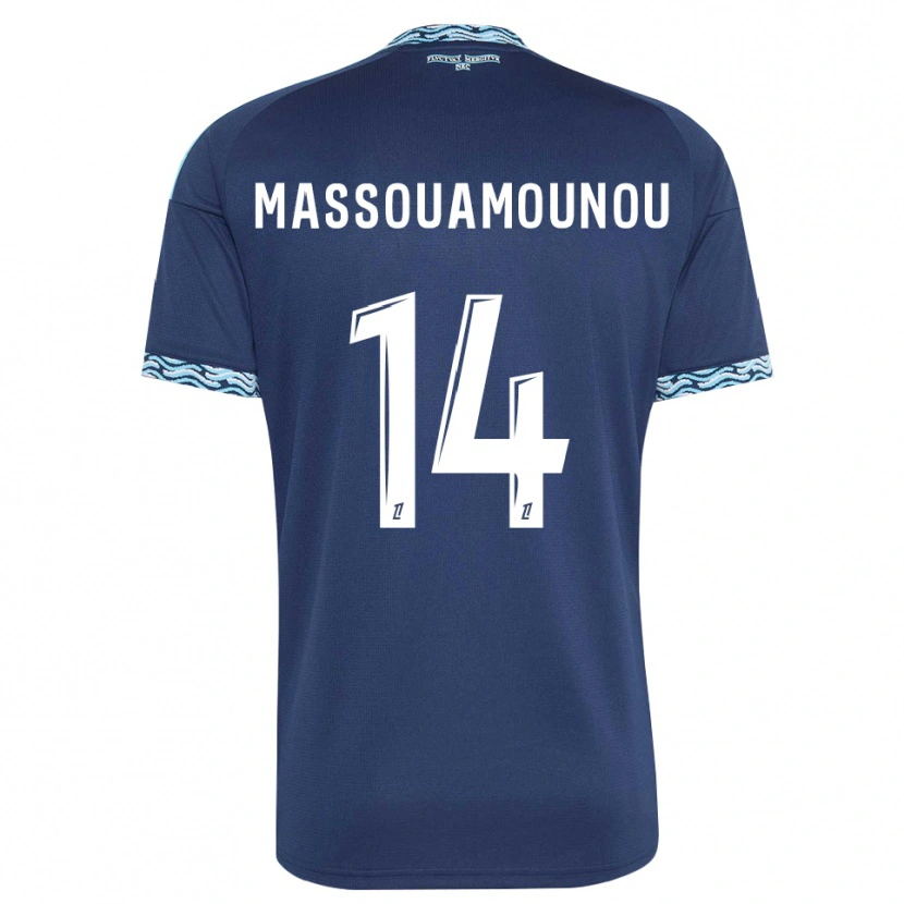 DanxenメンズPatino Massouamounou#14スティールブルー 白ホームシャツ2026/27ジャージーユニフォーム