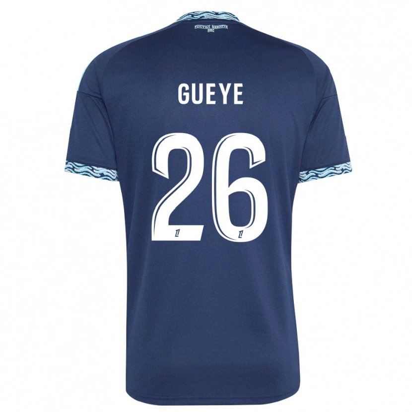 DanxenメンズLamine Gueye#26スティールブルー 白ホームシャツ2026/27ジャージーユニフォーム