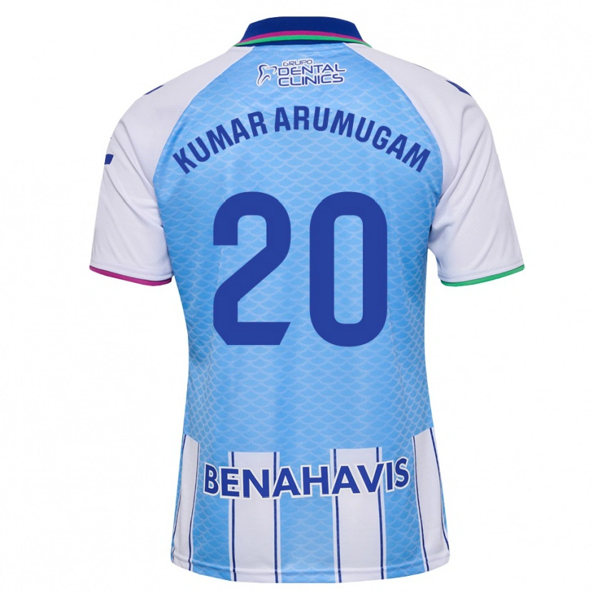 DanxenメンズSuk Kumar Arumugam#20ディープスカイブルー 白ホームシャツ2026/27ジャージーユニフォーム