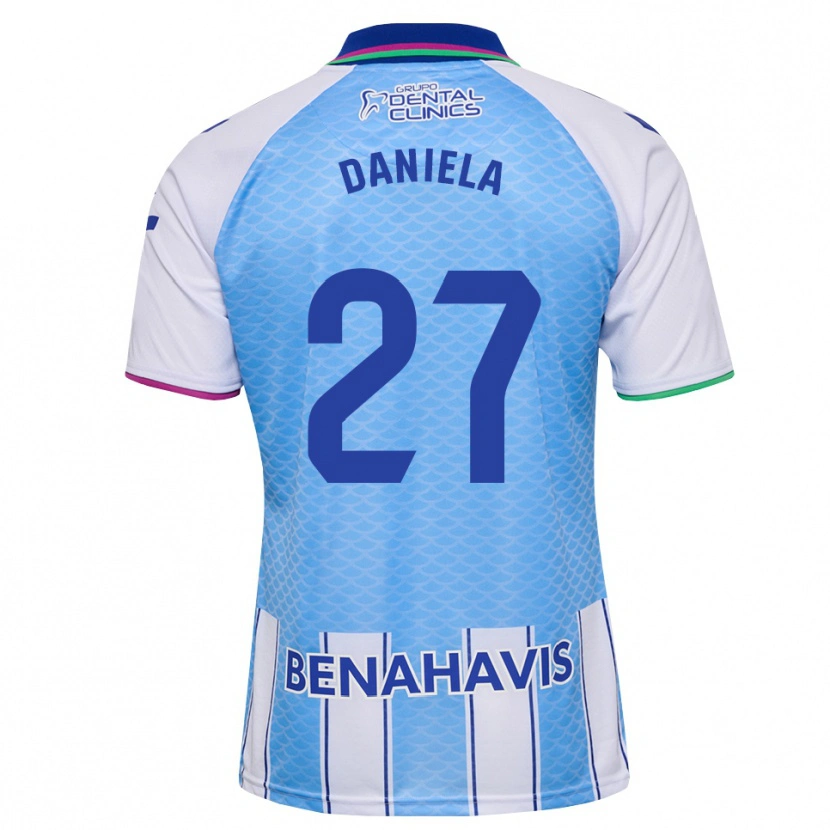 DanxenメンズDaniela Sáenz Parra#27ディープスカイブルー 白ホームシャツ2026/27ジャージーユニフォーム