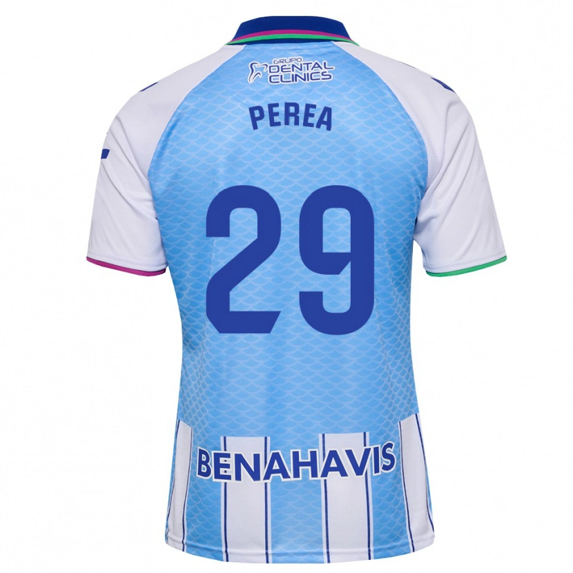 DanxenメンズGorka Perea#29ディープスカイブルー 白ホームシャツ2026/27ジャージーユニフォーム