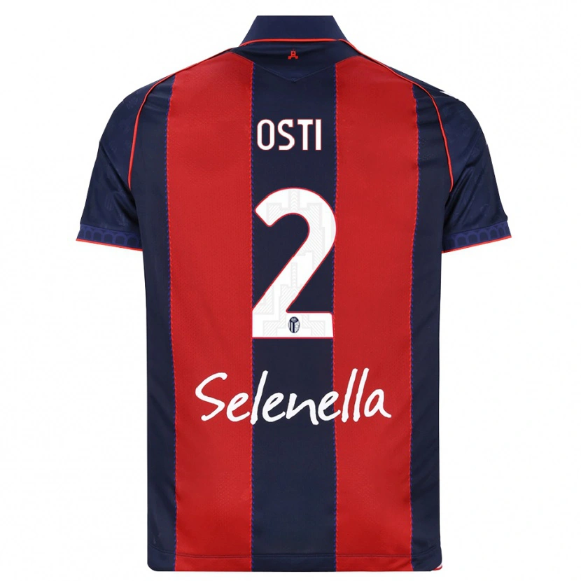 DanxenメンズGabriele Osti#2ロイヤルブルー レッド ホワイトホームシャツ2026/27ジャージーユニフォーム