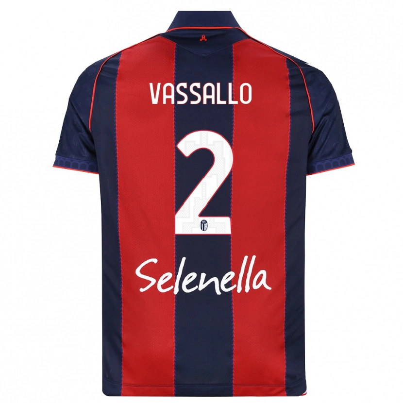 DanxenメンズGiacomo Vassallo#2ロイヤルブルー レッド ホワイトホームシャツ2026/27ジャージーユニフォーム