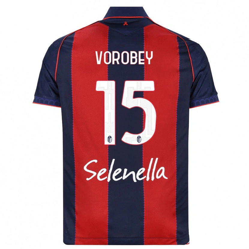 DanxenメンズMaksym Vorobey#15ロイヤルブルー レッド ホワイトホームシャツ2026/27ジャージーユニフォーム