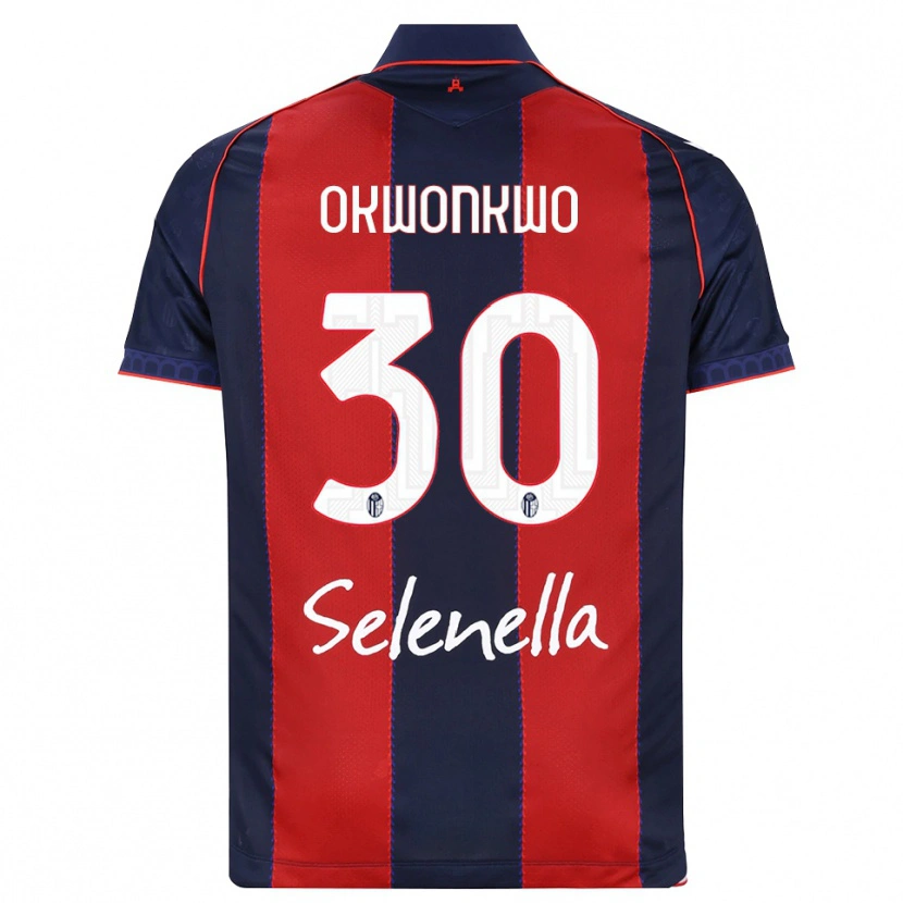 DanxenメンズOrji Okwonkwo#30ロイヤルブルー レッド ホワイトホームシャツ2026/27ジャージーユニフォーム