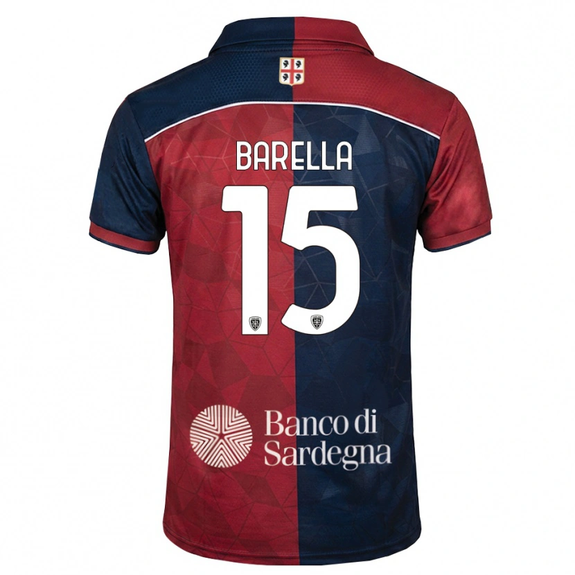 DanxenメンズElia Barella#15バーガンディ ロイヤルブルーホームシャツ2026/27ジャージーユニフォーム