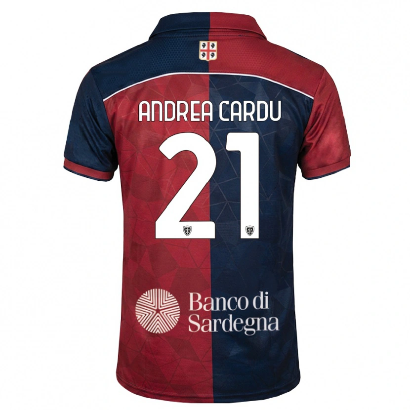 DanxenメンズGiovanni Andrea Cardu#21バーガンディ ロイヤルブルーホームシャツ2026/27ジャージーユニフォーム