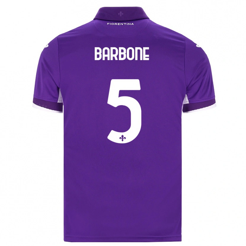 DanxenメンズMattia Barbone#5パープル ホワイト ピンクホームシャツ2026/27ジャージーユニフォーム